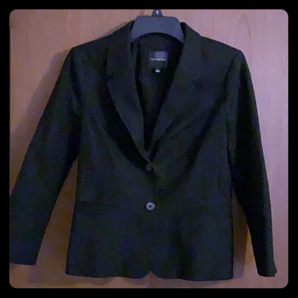 The Limited size small black 3/4 sleeve blazer
